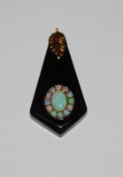 Black Onyx with Opal.