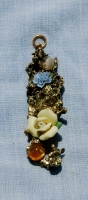 Copper Cast w/ ceramic flowers